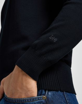 Regular Clean Raglan Sweater in Black alternative view 4