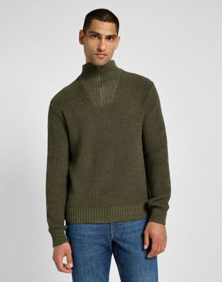 Half Zip Knit in Mercantile Green