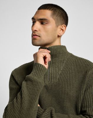 Half Zip Knit in Mercantile Green alternative view 4
