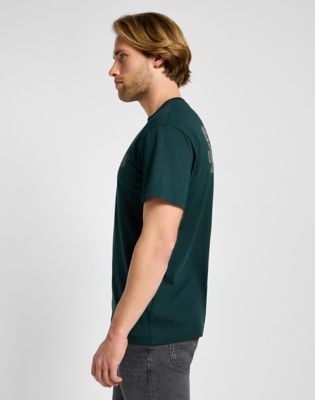 Short Sleeve Relaxed Logo Tee in Gunmetal alternative view 3