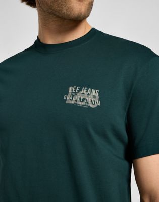Short Sleeve Relaxed Logo Tee in Gunmetal alternative view 4