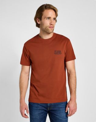 Short Sleeve Relaxed Logo Tee in Sweet Maple