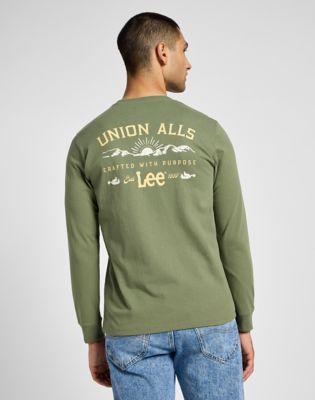 Long Sleeve Frontier Tee in Mercantile Green alternative view