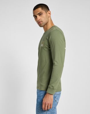 Long Sleeve Frontier Tee in Mercantile Green alternative view 3
