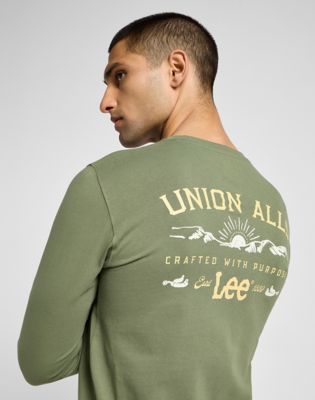 Long Sleeve Frontier Tee in Mercantile Green alternative view 4