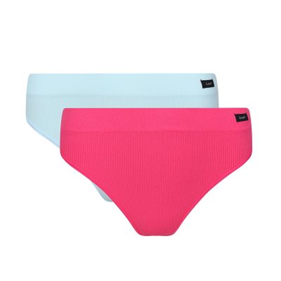 2-Pack Rib Briefs in Hot Magenta Soft Blue