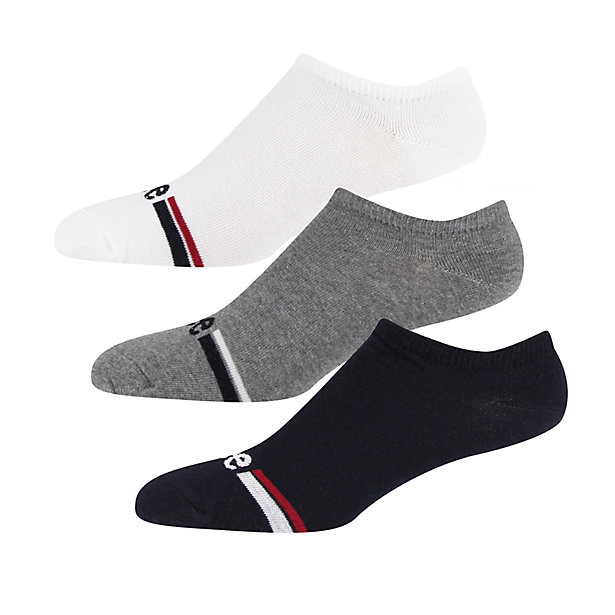 3-Pack Trainer Liners in White Grey Navy