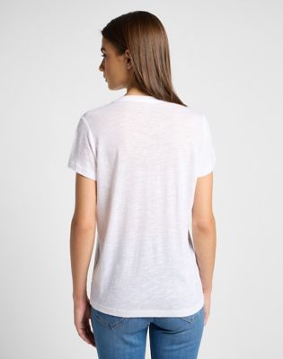 V Neck Tee in Bright White alternative view