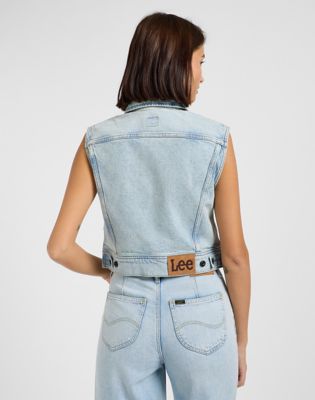 Cropped Rider Vest in Hint Of Rain alternative view 2
