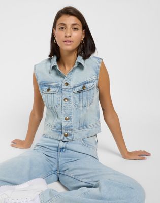 Cropped Rider Vest in Hint Of Rain alternative view 3