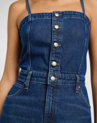 Maxi Denim Dress in Dark Fusion alternative view 3