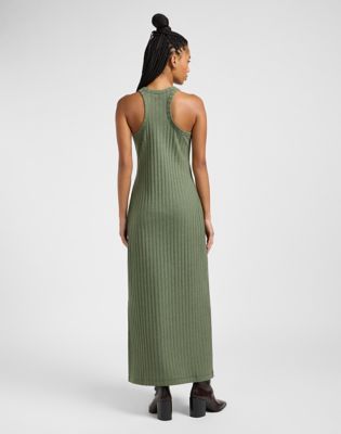 Rib Tank Dress in Olive Heather alternative view 2