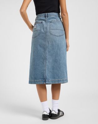 Patch Pocket Midi Skirt in Touch The Sky alternative view 2