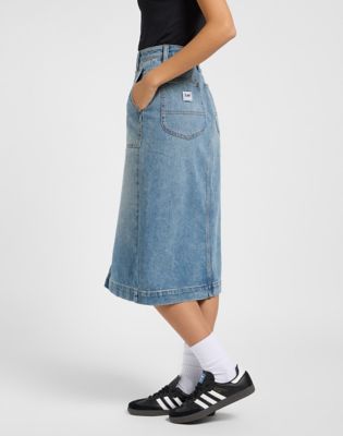 Patch Pocket Midi Skirt in Touch The Sky alternative view 4
