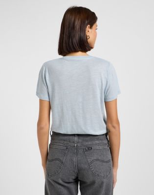 V Neck Tee in Concrete Gray alternative view