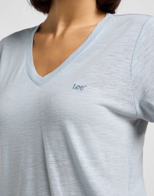 V Neck Tee in Concrete Gray alternative view 4