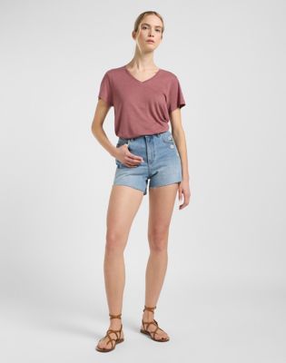V Neck Tee in Henna alternative view 2