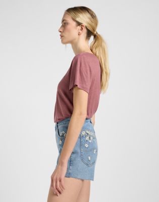V Neck Tee in Henna alternative view 3
