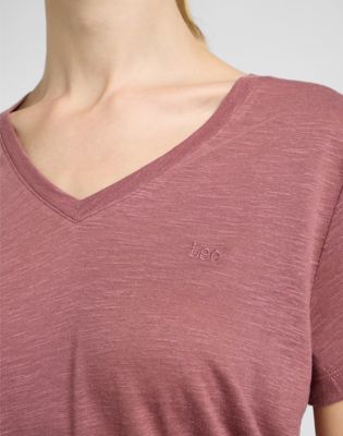 V Neck Tee in Henna alternative view 4