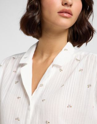 Cap Sleeve Shirt in Grove Floral alternative view 4
