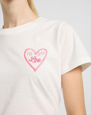 Small Logo Tee in Ecru alternative view