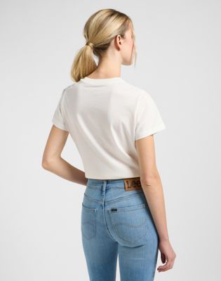 Small Logo Tee in Ecru alternative view 2