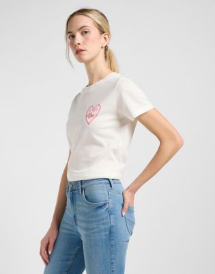 Small Logo Tee in Ecru alternative view 4