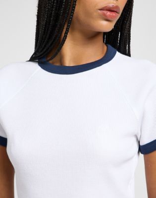 Ringer Raglan Tee in Bright White alternative view 5