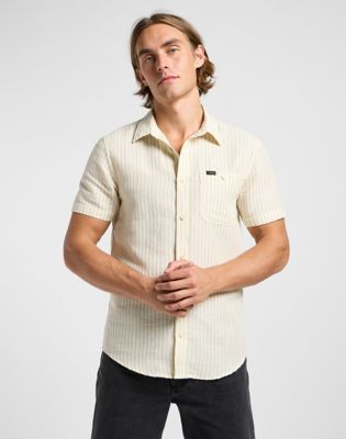Short Sleeve Leesure Shirt in Pioneer Ecru