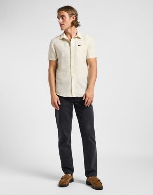 Short Sleeve Leesure Shirt in Pioneer Ecru alternative view 2