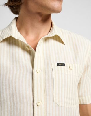 Short Sleeve Leesure Shirt in Pioneer Ecru alternative view 4