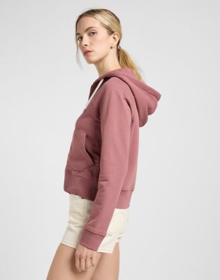 Zip Through Hoodie in Henna alternative view 3