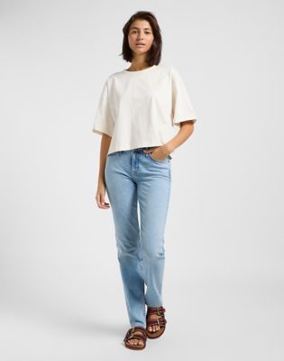 Cropped Boxy Tee in Ecru alternative view 2