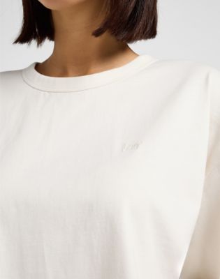Cropped Boxy Tee in Ecru alternative view 4