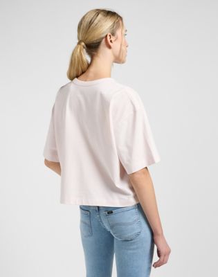 Cropped Boxy Tee in Frost Pink alternative view