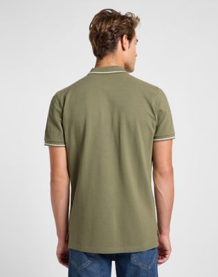 Pique Polo in Mercantile Green alternative view