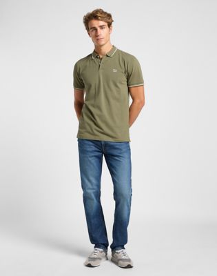 Pique Polo in Mercantile Green alternative view 2