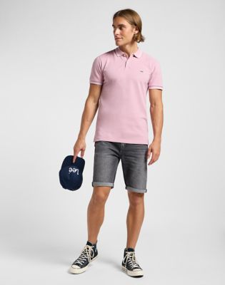 Pique Polo in Soft Mauve alternative view 2
