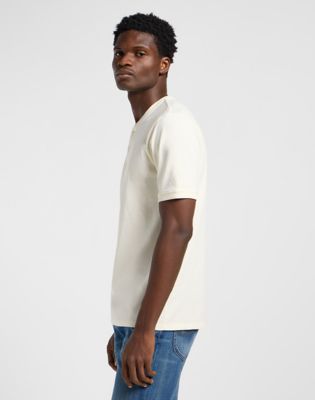 Short Sleeve Henley Tee in Ecru alternative view 3