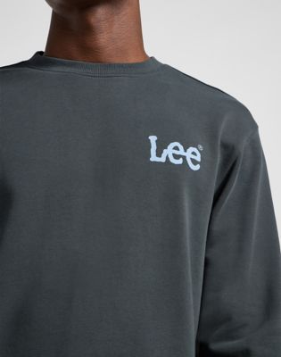 Wobbly Lee Sweatshirt in Washed Black alternative view 4