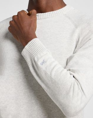 Clean Raglan Sweater in Sharp Grey Mele alternative view 4