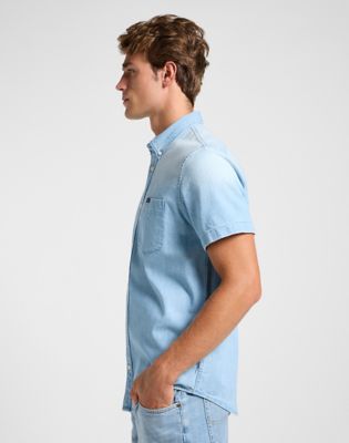 Short Sleeve Button Down Shirt in Light Desert Wash alternative view 3