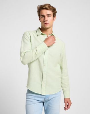Patch Shirt in Soft Sage main view