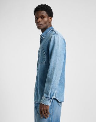 Engineer Overshirt in Blue Meadow Wash alternative view 3