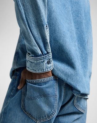Engineer Overshirt in Blue Meadow Wash alternative view 4