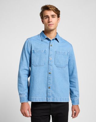2 Pocket Overshirt in Light Wash alternative view
