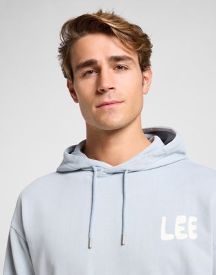 Relaxed Graphic Hoodie in Concrete Gray alternative view 4