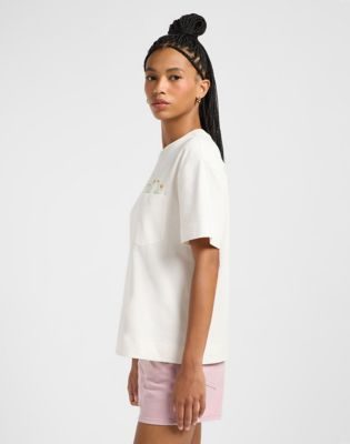 Embroidery Pocket Tee in Ecru alternative view 4