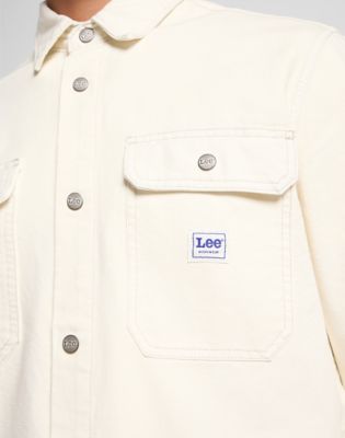 Workwear Overshirt in Ecru alternative view 4