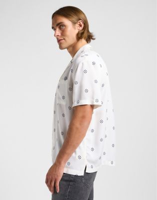 Short Sleeve Resort Shirt in Ecru alternative view 3
